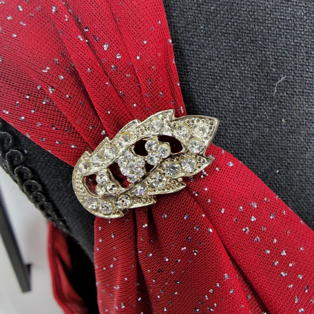 Floor length red sparkle gown - Picture 5 of 5